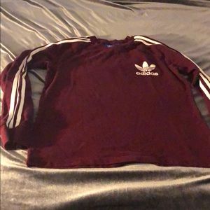 Maroon adidas long sleeve shirt size medium